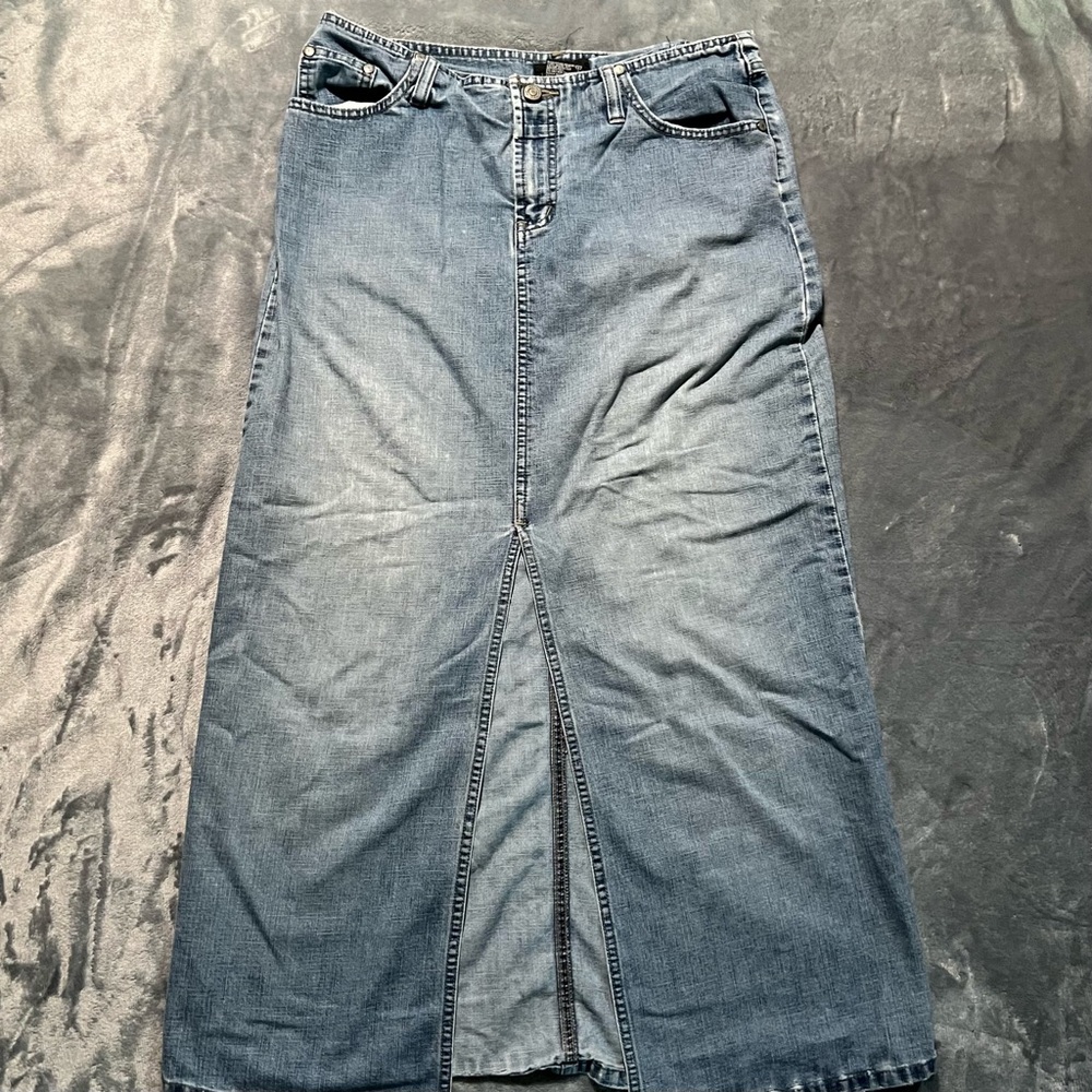 No Boundaries Blue Denim Skirt
